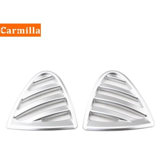 Carmilla ABS Front Outlet Cover Trim for Nissan Kicks 2017 2018 2019 2020 2021 Car Air Vent Sticker 2Pcs/Set Accessories