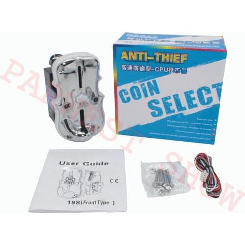 New CL-198 LED front panel Electronic Coin Acceptor CPU Comparison single Coin Selector Mechanism For Arcade Game Machine Parts