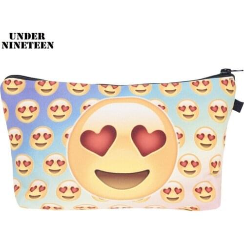 Under Nineteen 2019 New Funny Cosmetic Bag Neceser Travel Make Up Organizer Pouch Large Capacity Toiletry Wash Bath Storage Case