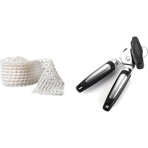 HOT-Can Opener, Kitchen Durable Stainless Steel & 1 Meter Meat Net Rope Sauced Knuckle Ham Sausage Roll Net