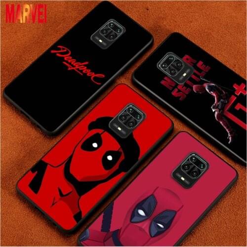 Popular Fashion Deadpool Silicone Cover For Xiaomi Redmi Note 10 10S 9T 9S 9 8T 8 7 6 5A 5 4 4X Prime Pro Max Black Phone Case