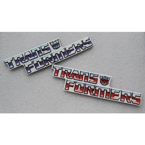 Water sticker Embossed inscription label Autobot Decepticon Silicone refrigerator magnet