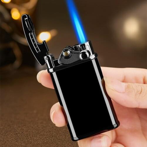 Retro Metal Gas Lighters Jet Torch Turbo Lighter Butane Flame 1300C Gadgets for Men Cigar Cigarette Smoking Accessories