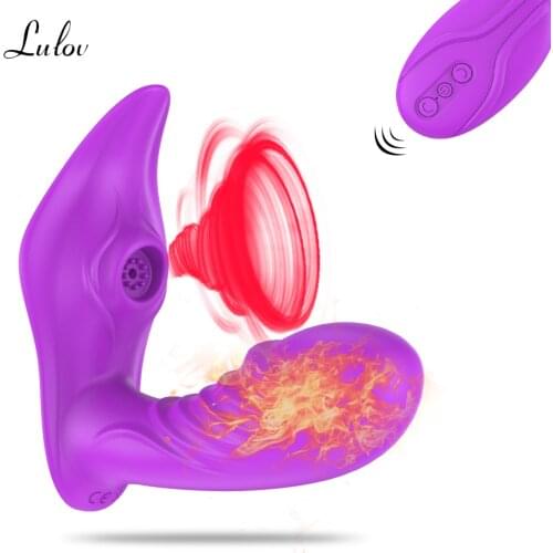 Sucking Vibrators for Women G Spot Clitoris Sucker Stimulator Heating Wireless Wearable Vibrator Panties Sex Toys For Adults