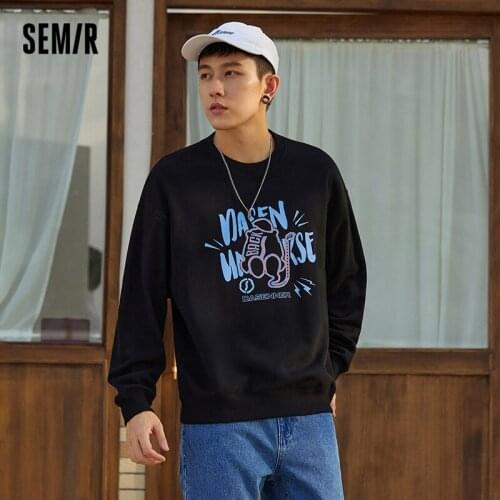 SEMIR Me Sweatshirt Autumn 2021 New Oversize Creative Pattern Man O Neck Pullover Top