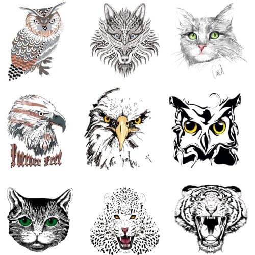 Iron on Transfer for Clothing Patches for Jackets Thermal Stickers Diy Animals Pvc Patch Fusible Applique for Punk Clothes C