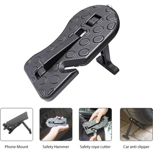 Universal Aluminum Car Auxiliary Pedal On The Roof Pedal Auxiliary Hook Non-Slip Foot Rest Pedal For SUV/Jeep/Truck/Off-road Car