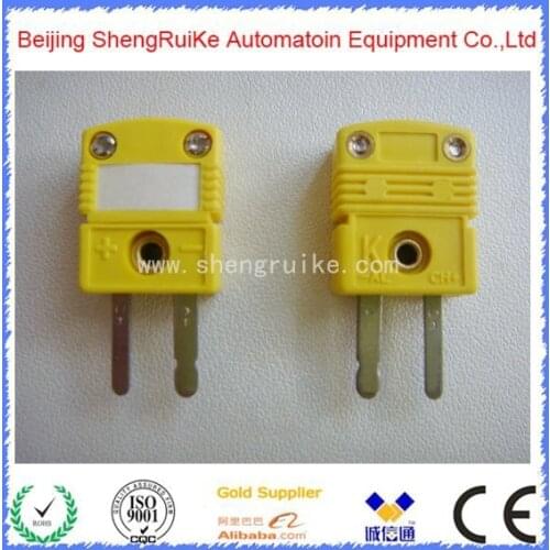 High Quality Mini Thermocouple Connector K type Yellow Color Flat pin Male and Female