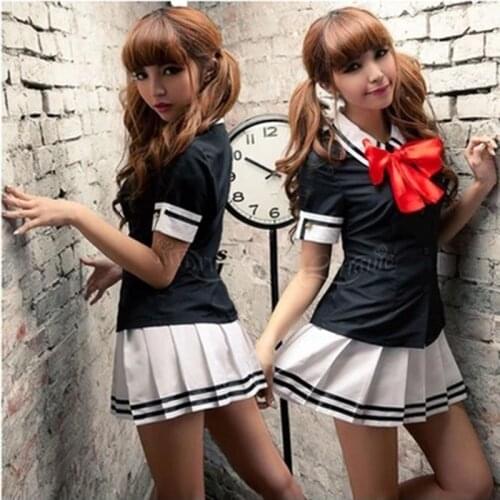 Japanese sweet half-length pleated skirt jk uniforms sailor suit jacket + tie + skirt Navy style suit JK