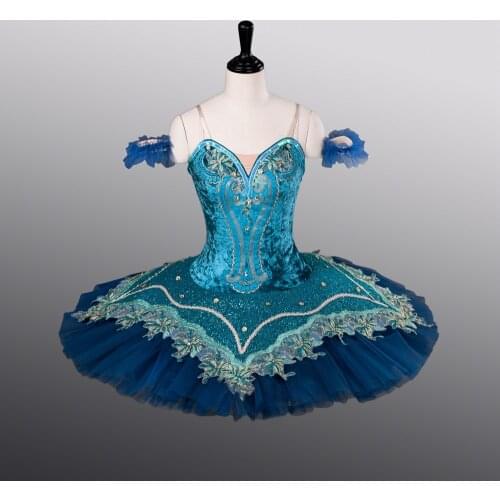 Girls Ballet Skirt New Style ATS9004 Women Tight Bodies Dance Tutu Blue Bird Competition Costumes 10 Layers Ballet Pancake