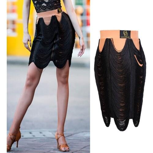 Latin Dance Skirt New Sexy Robe Danse Fringe Dress Latin Dance Competition Dresses Tassel Skirts Performance Dance Wear SL2139
