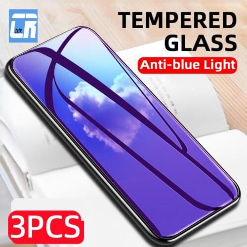 3Pcs 2.5D Anti Blue Light Tempered Glass For Samsung Galaxy S20 FE A71 A51 A41 A31 A21S A11 A70 A50 M51 M31 M21 Screen Protector