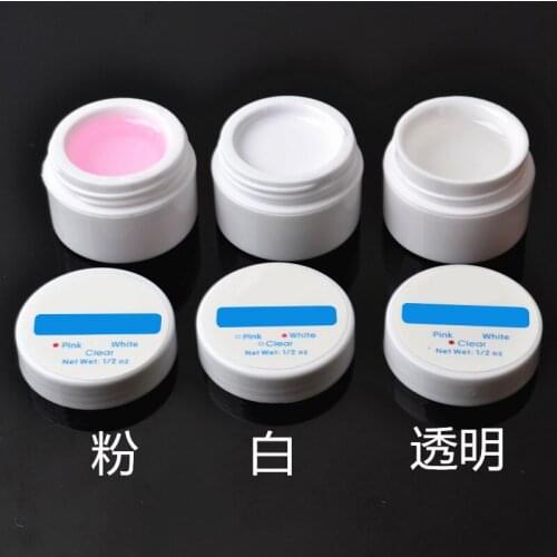 1pcs Manicure UV Gel Finger Extension Lengthen Glue Builder Gel Clear Pink White Sealant Phototherapy Nail Gel Polish Acrylic