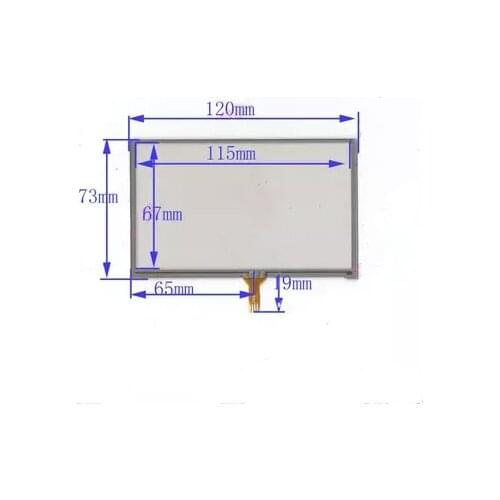 120*73 new 5 inch 120mm*73mm AT050TN33 four wire resistance touch navigation screen