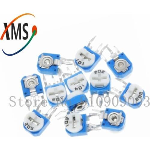 20pcs RM063 RM-063 100 200 500 1K 2K 5K 10K 20K 50K 100K 200K 500K 1M ohm Trimpot Trimmer Potentiometer variable resistor