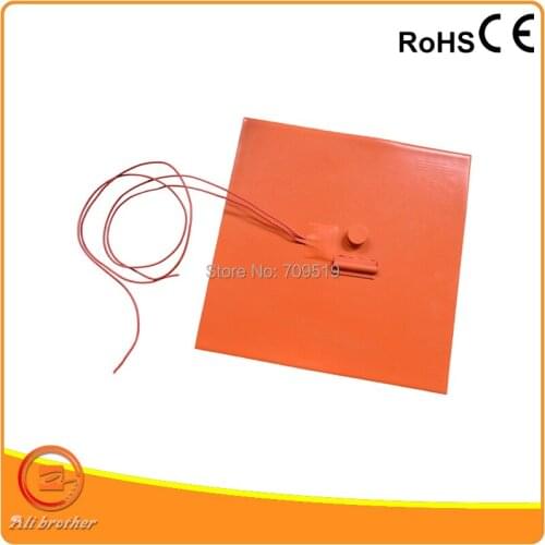 300x300mm 24v 300W Silicone Heater/Silicone Heating Pad With 100k thermistor For 3D Printer Bed