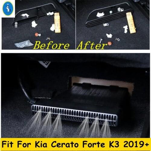 Accessories For Kia Cerato Forte K3 2019 2020 Car Seat Bottom AC Air Duct Vent Anti-blocking Plastic Protective Cover Kit Trim