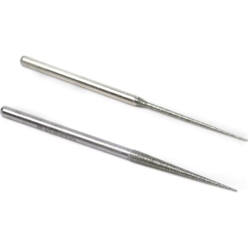 1Pcs 3mm Shank Longer Pointed Needle Diamond Grinding Head 1.5mm 3mm Grinding head diameter Abrasive Tool For Glass Jade Carving