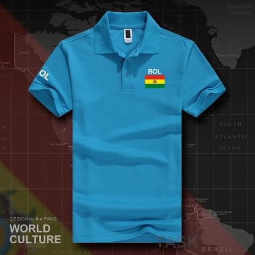 Bolivia Bolivian polo shirts men short sleeve white brands printed for country 2017 cotton nation team flag BOL Buliwya Wuliwya