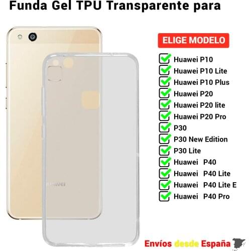TPU case for Huawei P10 P20 P40 Lite E Plus Pro New Edition. Transparent silicone housing for mobile phone. Choose model