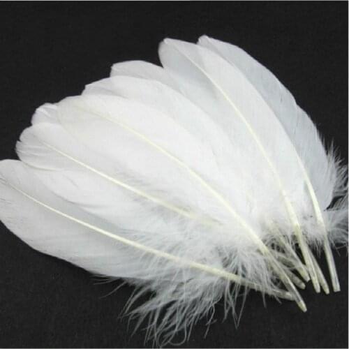 Wholesale Quality 100Pcs/lot Beautiful white Goose Feather 15-20cm Decorative Feathers For Craft Fashion DIY