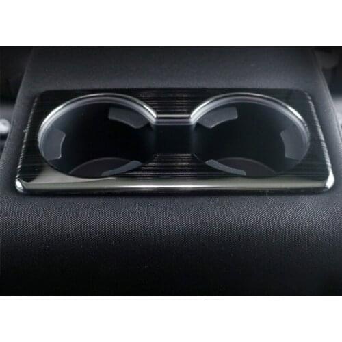 For Mazda 3 Axela 2019 2020 Car Interior Rear Water Cup Holder Frame Covers Trim Decorative Sticker Accessories