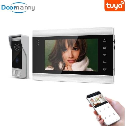 Doornanny Video Intercom For Home Apartment WiFi Tuya Smart Video Doorbell Video Entry Phone AHD Door Peephole Camera Bell