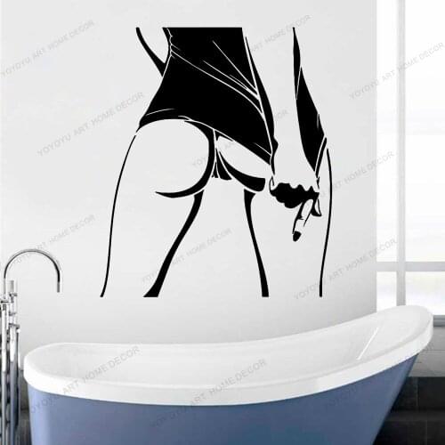 Art Naked Nude Woman Sexy Butt Adult Wall Sticker Vinyl Decal Wallpoof Bedroom Wall Decoration Removable Body Art Mural CX1004