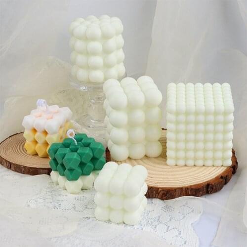 Creative Rubiks Cube 3D Candle Silicone Mold Multilayer Round Magic Ball Aromatherapy Candle Mousse Cake Soap Mold Making Tool