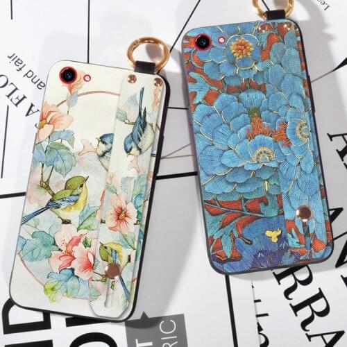 Soft Phone Holder Case For Vivo V5 Lite V7 Plus V9 Silicon Bird Wrist Strap Case For Vivo Y66 Y67 Y75 Y79 Y81 Y83 Pro Y85