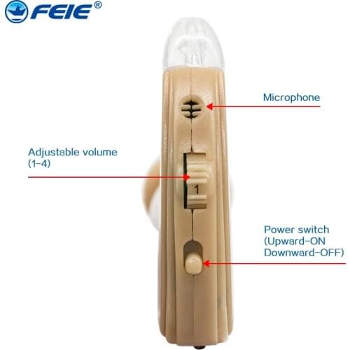 Cheap Hearing Aid USB Rechargeable Headphone Amplifier S-109S Ear Listening Devices for Elderly Deafness Headset Hearing Clear