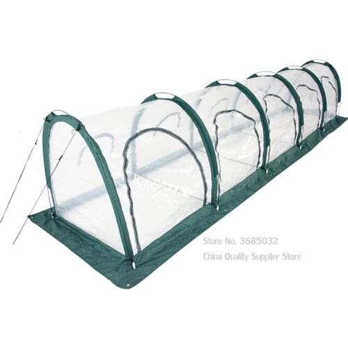 PE Foldable Greenhouse Tunnel Garden Cold Insulation Cover Plant Tent Waterproof Portable Plants Flower House 5*1*1 Meter