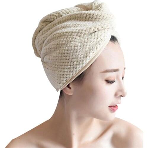 Microfiber Bath Towel Hair Dry Quick Drying Lady Bath Towel Soft Shower For Woman Turban Head Wrap Bathing Tools E7