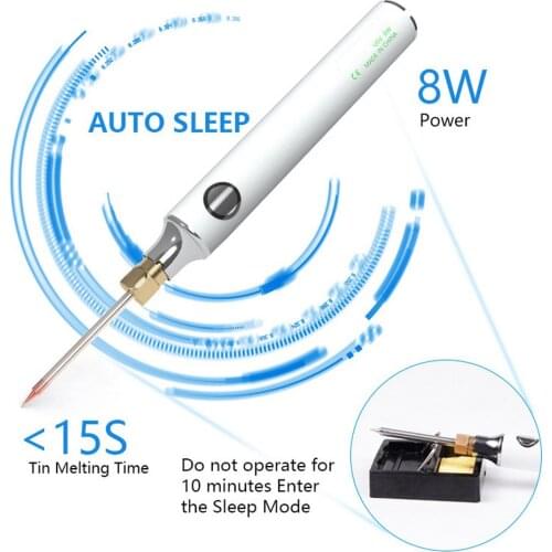 5V 8W Portable Electric Soldering Iron Mini Low Voltage Electric Solder Iron Handle Heat Pencil Welding with USB Repair Tools