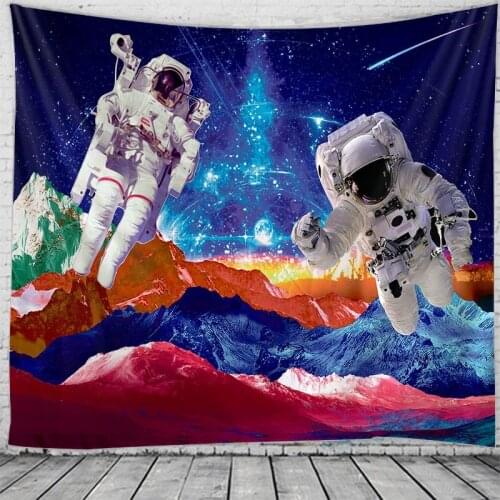Space Astronaut Tapestry Hippie Wall Tapestry Bohemian Decorative Tapestry Tech Tube Decorative Tapestry Study Wall Tapestry