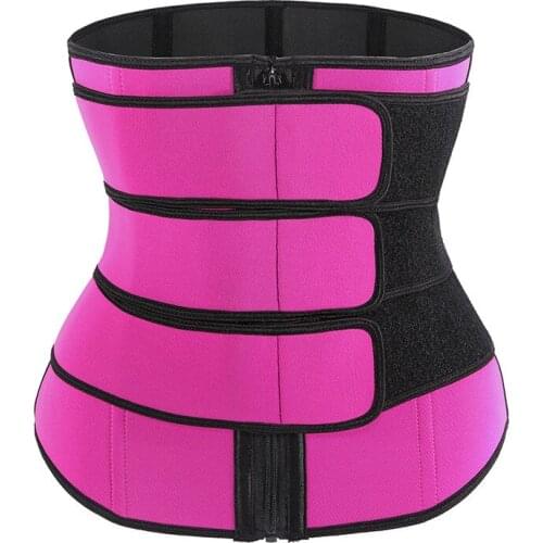 Three Belt Waist Trainer Corset Zipper Velcro Sauna Effect Body Shaper Belts Reducing and Shaping Girdles Woman Shape Corsets