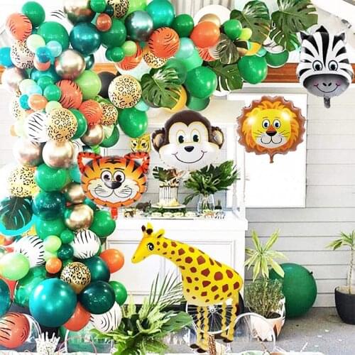Animal Balloons Garland Arch Kit Jungle Safari Theme Party Decor Supplies Favor Kids Boys Birthday Party Baby Shower Decorations
