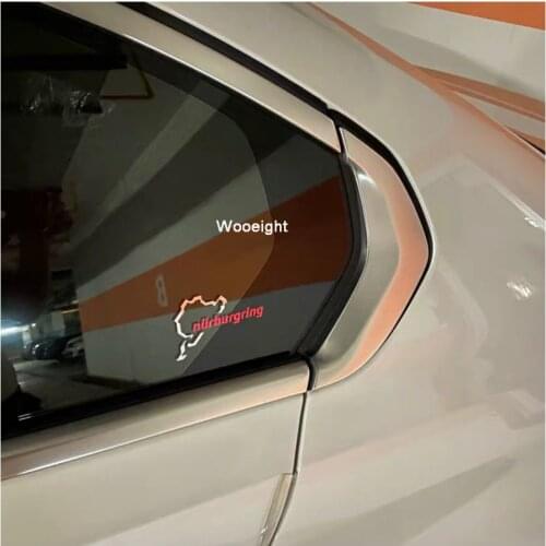 Wooeight 2x Chrome Nurburgring Motor Sport Car Emblem Sticker Universal Styling Fit For BMW HONDA VW BENZ Decal Logo Accessories