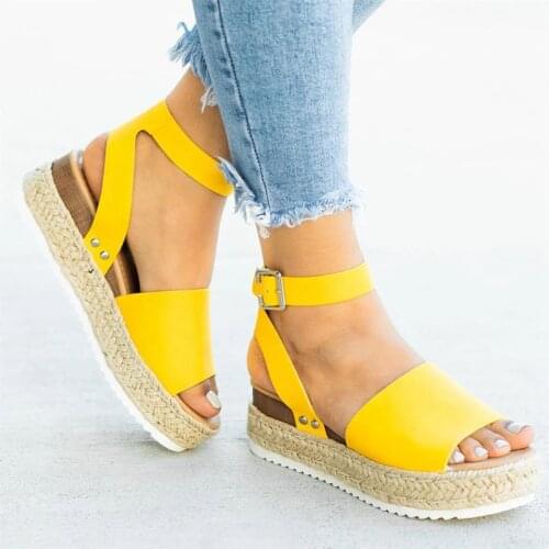 Womens Wedges Shoes High Heels Sandals Summer Shoes For Women 2021 Flip Flop Chaussures Femme Platform Sandals Plus Size 35-43