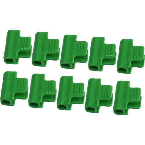10x Pipe Clamps for 11mm/0.43inch Stakes Greenhouse Film Row Cover Accessory