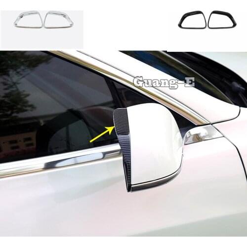 For Tesla Model 3 Model3 2018 2019 2020 Car Stick Rear Rearview Rain Shield Sun Visor Shade Side Glass Mirror Trim Frame 2pcs