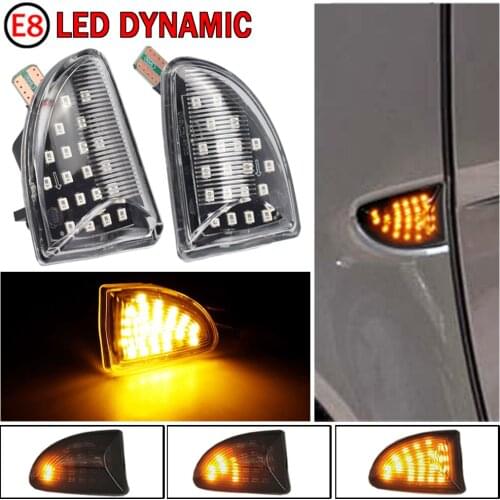 2pcs LED Dynamic Sequential Blinker Side Marker Turn Signal Light For Mercedes Benz Smart Fortwo W451 Coupe Cabrio 2007-2014