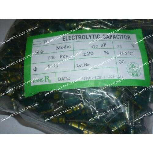 100PCS 470uf 25v 8x12mm