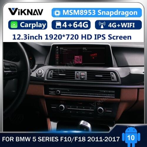 12.3inch Android 10.0 Car Radio DVD Multimedia Player For BMW 5 Series F10/F18 CIC NBT 2011-2017 GPS Navigation Car