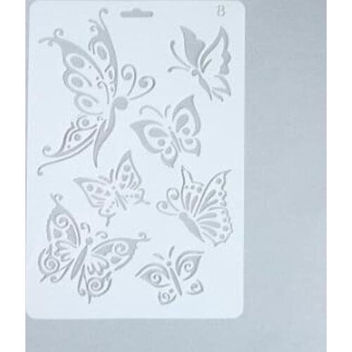 Butterfly Reusable Stencil For Scrapbooking Stamping Embossing Paper Card Drawing Template Stencil Crafts Bullet Journal Stencil
