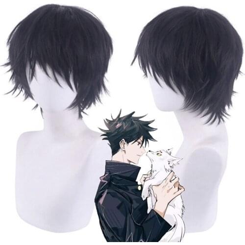 Anime Jujutsu Kaisen Cosplay Fushiguro Touji Wig Halloween Costumes Wigs Black Short Heat Resistant Synthetic Hair Role Play