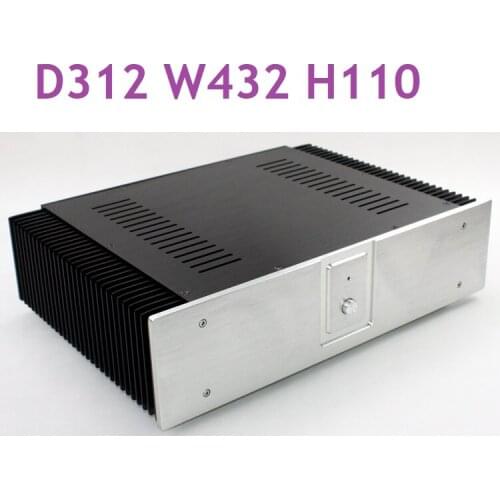 Size D312 W432 H110 All Aluminum Case Amplifier Preamp Power Amplifier DIY Chassis Preamplifier Rear WA60