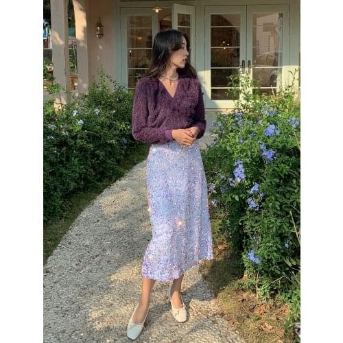 Spring Autumn High Waist Sequin Skirt Womens Sequined MID Skirt Bodycon Pencil Skirt Short Wrap Skirt for Office Lady