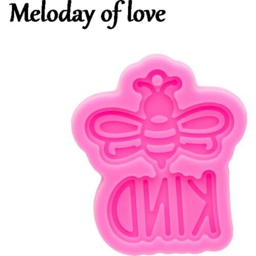 Glossy Silicone Bee Mold for Necklace, DIY Resin Keychain Mold , Epoxy Jewelry Resin Casting Moulds, Clay Molds DY0748