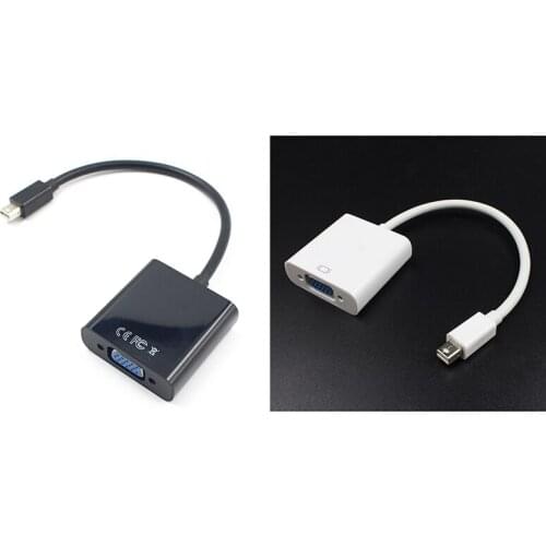 Quality For Air Pro iMac Mac Mini Thunderbolt Mini DisplayPort Display Port Mini DP To VGA Cable Adapter 1080P